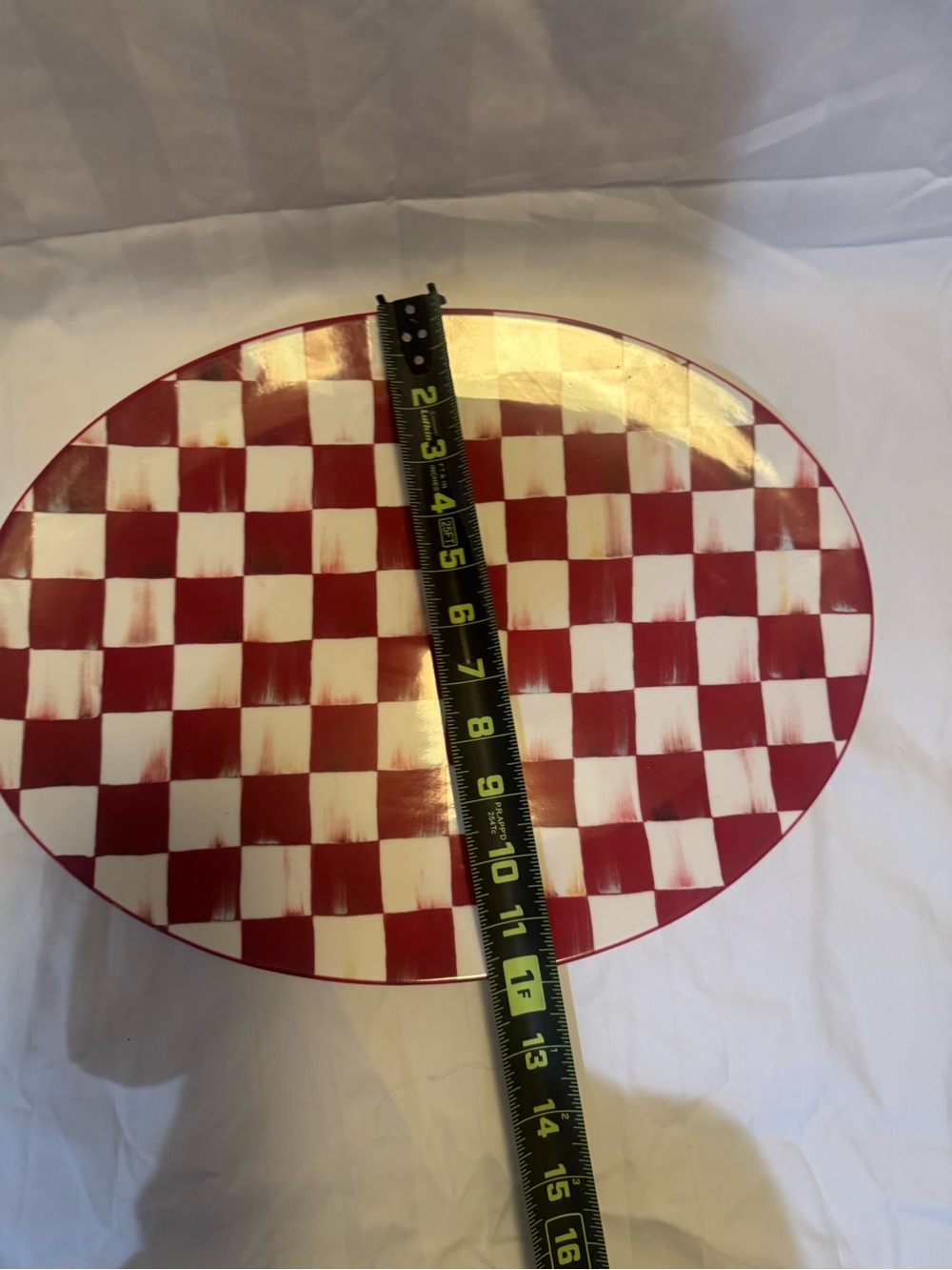 MacKenzie-Child’s Cherry Check Oval Platter - Picture 3 of 5